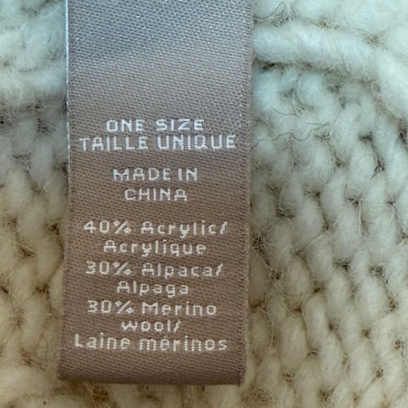 Banana Republic Italian Yarn Cable Knit Scarf 🇮🇹 - Alpaca & Merino - Picture 8 of 9